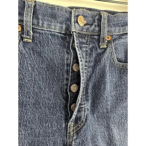 Gap Cheeky Straight High Rise Jeans Button Fly 28 6 R Dark Indigo V2 Blue Denim - Picture 5 of 11